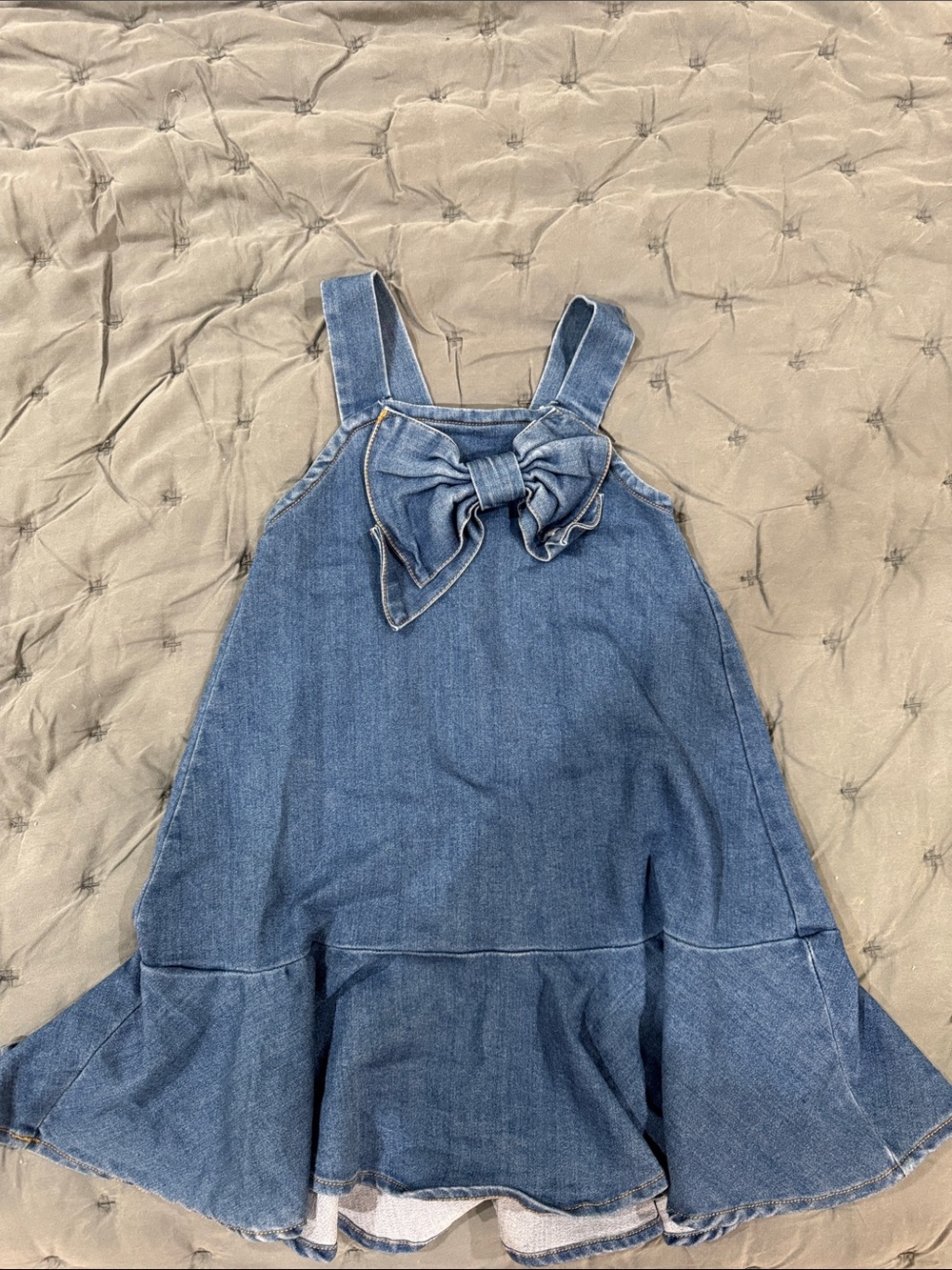 Habitual Girls' Blue Denim Bow-Front Skirt